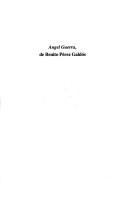 Cover of: Angel Guerra, de Benito Pérez Galdós: une étude psychanalytique