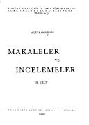 Makaleler ve incelemeler by Abdülkadir İnan