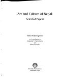 Cover of: Art and culture of Nepal: selected papers