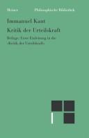 Cover of: Kritik der Urteilskraft by Immanuel Kant