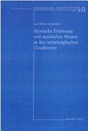 Cover of: Mystische Erfahrung und mystisches Wissen in den mittelenglischen Cloudtexten by Karl-Heinz Steinmetz