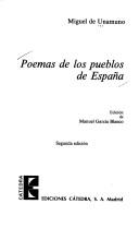 Cover of: Poemas de los pueblos de España by Miguel de Unamuno