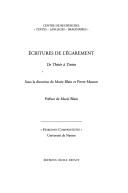 Cover of: Ecritures de l'égarement by sous la direction de Marie Blain et Pierre Masson . ; préface de Marie Blain.