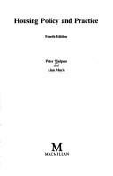 Cover of: Housing Policy and Practice (Public Policy and Politics) by Peter Malpass, Murie, Alan., Peter Malpass, Murie, Alan.