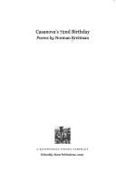 Cover of: Casanova's 72nd birthday: poems