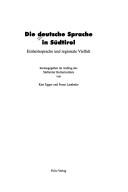 Cover of Die deutsche Sprache in Südtirol