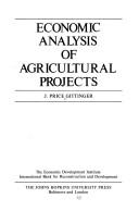 Economic analysis of agricultural projects by James Price Gittinger