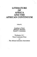 Cover of: The Literature of Africa and African Continuum (African Literature Association Annuals Series) | 