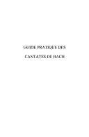 Cover of: Guide pratique des cantates de Bach by Philippe Zwang