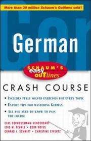 Cover of: Schaum's Easy Outline of German (Schaum's Easy Outline) by Elke Gschossmann-Hendershot