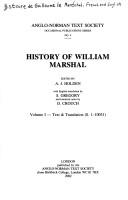 Cover of: History of William Marshall