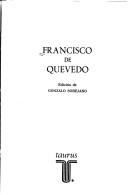 Cover of: Francisco de Quevedo by edición de Gonzalo Sobejano.