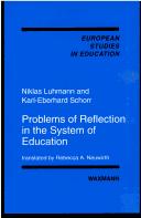 Cover of: Problems of reflection in the system of education