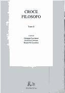 Cover of: Croce filosofo by a cura di Giuseppe Cacciatore, Girolamo Cotroneo, Renata Viti Cavaliere.