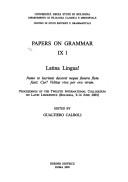 Cover of: Papers on grammar.