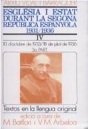 Cover of: Església i estat durant la Segona República Espanyola, 1931-1936. by Francesc Vidal i Barraquer