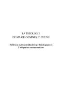 La théologie de Marie-Dominique Chenu by Emmanuel Vangu Vangu