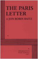 Cover of: Paris Letter by Jon Robin Baitz