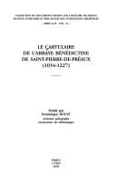 Cover of: Le cartulaire de l'abbaye bénédictine de Saint-Pierre-de-Préaux by publié par Dominique Rouet.