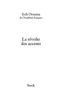 Cover of: La révolte des accents