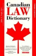 Cover of: Canadian law dictionary