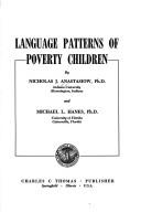 Cover of: Language patterns of poverty children