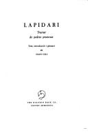 Cover of: Lapidari by Joan Gili