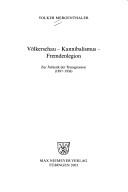 Cover of: Völkerschau--Kannibalismus--Fremdenlegion: zur Ästhetik der Transgression (1897-1936)