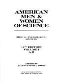 Cover of: American Men and Women of Science, A-B by Jaques Cattell Press.