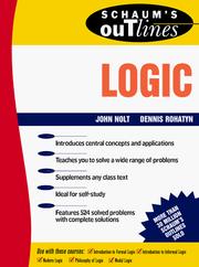 Cover of: Schaum's outline of theory and problems of LOGIC