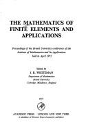 Cover of: Mathematics of Finite Elements and Applications