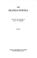 Cover of: Skanda-Purana, Part 3 by G. V. Tagare