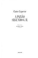Cover of Paixão Segundo G. H., A