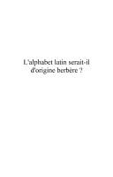 Cover of: L' alphabet latin serait-il d'origine berbère ? by Mebarek Slaouti Taklit