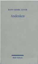 Cover of: Andenken by Hans-Georg Geyer, Hans-Georg Geyer