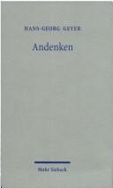 Cover of: Andenken: theologische Aufsätze