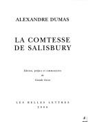 Cover of: La Comtesse de Salisbury by Alexandre Dumas