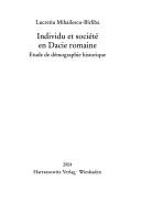 Cover of: Philippika. Marburger Altertumskundliche Abhandlungen, Bd. 3: Individu et societe en Dacie romaine: etude de demographie historique