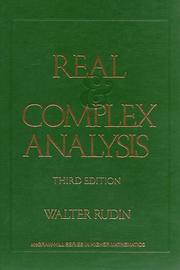 Real and complex analysis by Walter Rudin