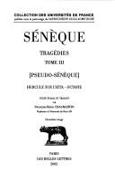 Cover of: Tragédies, tome III : Hercule sur l'Oeta - Octavie