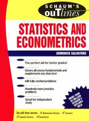 Cover of: Schaum's Outline of Statistics and Econometrics (Schaum's)