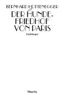 Cover of: Hundefriedhof von Paris: Erzählungen