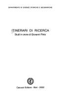 Cover of: Itinerari di ricerca: studi in onore di Giovanni Pinto.