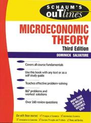 Cover of: Schaum's Outline of Microeconomic Theory by Dominick Salvatore