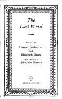 Cover of: The Last Word