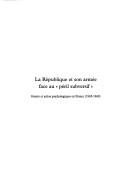 La République et son armée face au péril subversif by Paul Villatoux