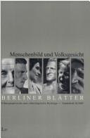 Cover of: Menschenbild und Volksgesicht: Positionen zur Porträt fotografie im Nationalsozialismus