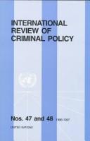 Cover of: The United Nations and criminal justice, 1946-1996: resolutions, reports, documents and publications