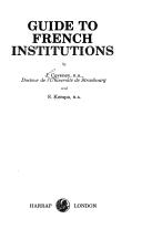 Cover of: Guide to French institutions by James Coveney