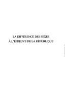 Cover of: différence des sexes à l'épreuve de la République